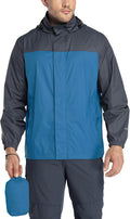 33,000ft Men's Packable Rain Jacket Lightweight Waterproof Golf Raincoat