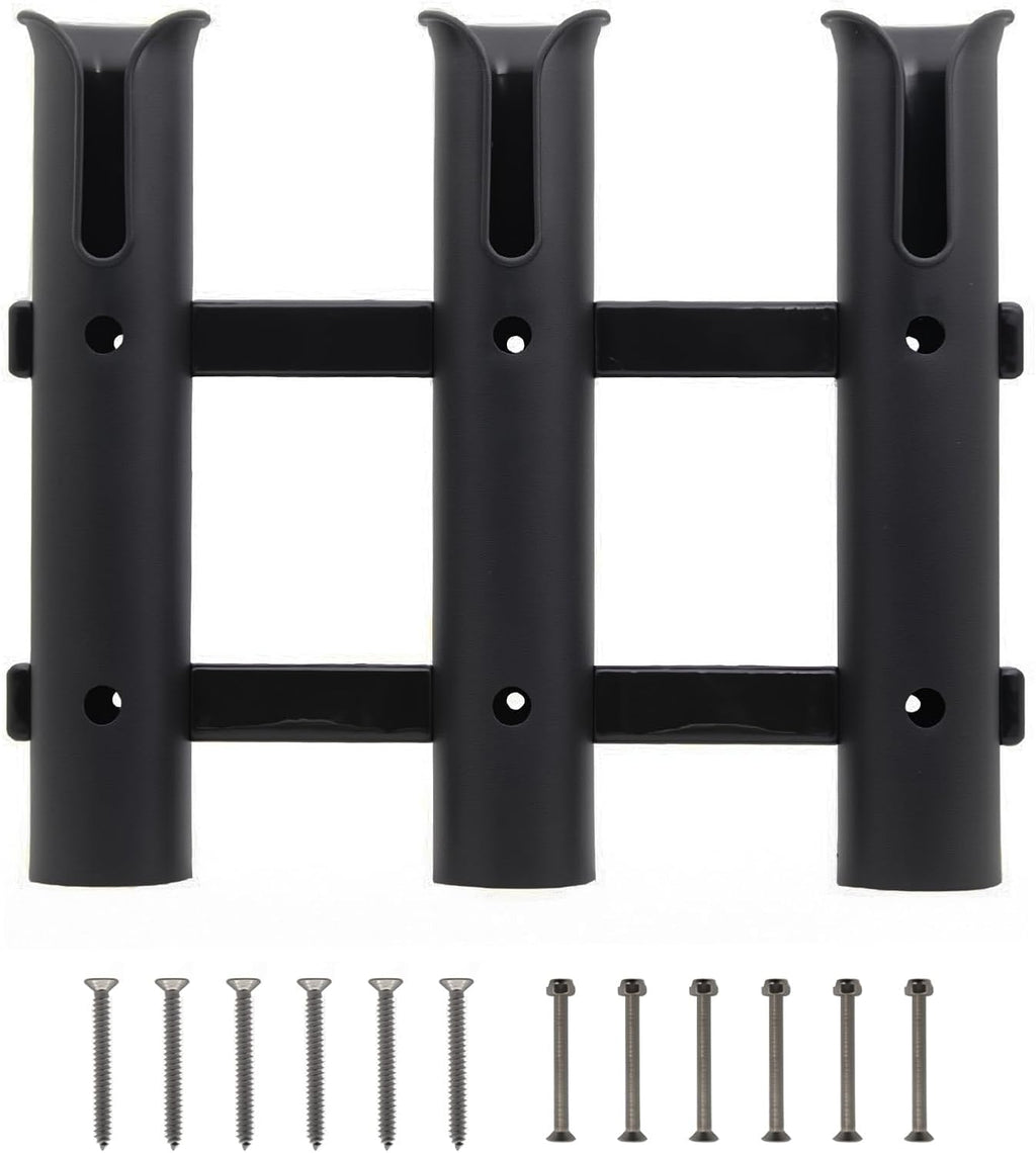 Fishing Rod Holder Bracket, Wall Mounted 3 Rod Rack Fishing Rod Holder for Boat Kayak Garage Storage or Truck
