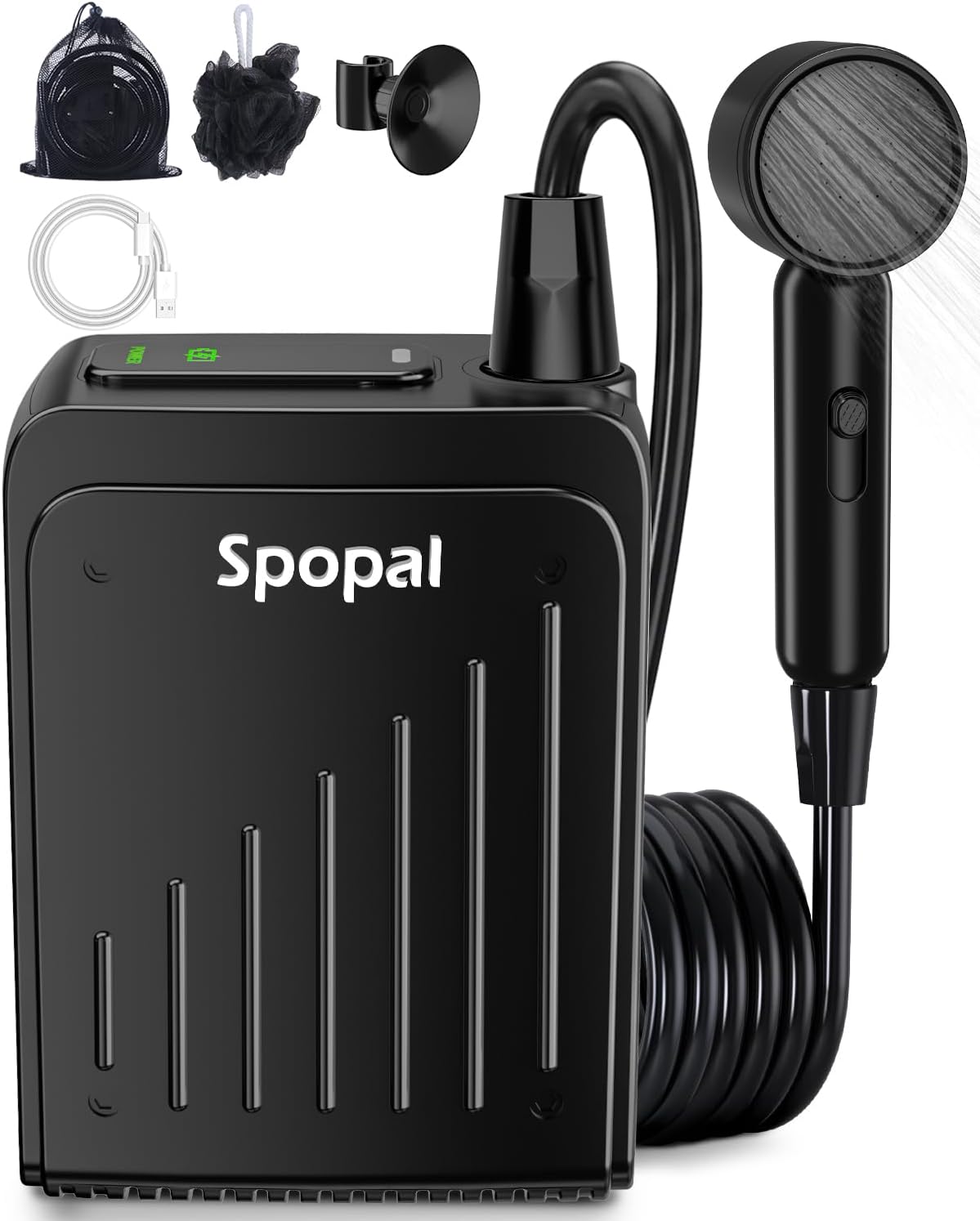 Spopal Portable Shower for Camping, IPX8 Waterproof, Outdoor Camp Pump