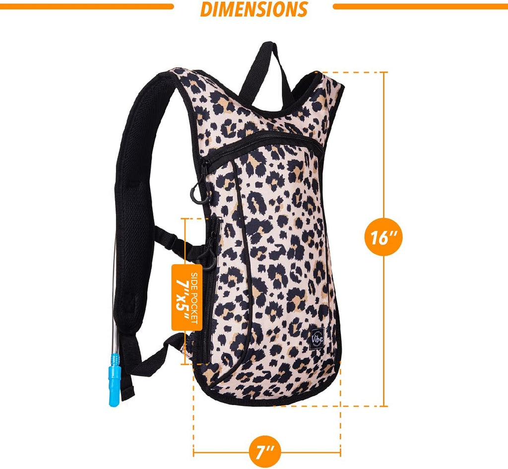 Vibe Festival Gear Rave Hydration Pack Backpack with 2L Water Bladder for Women Men – Festival Hydropack, Hydro Pack, Leak Proof, Lightweight – Teens, Party, Hiking, Running, Outdoor Sports