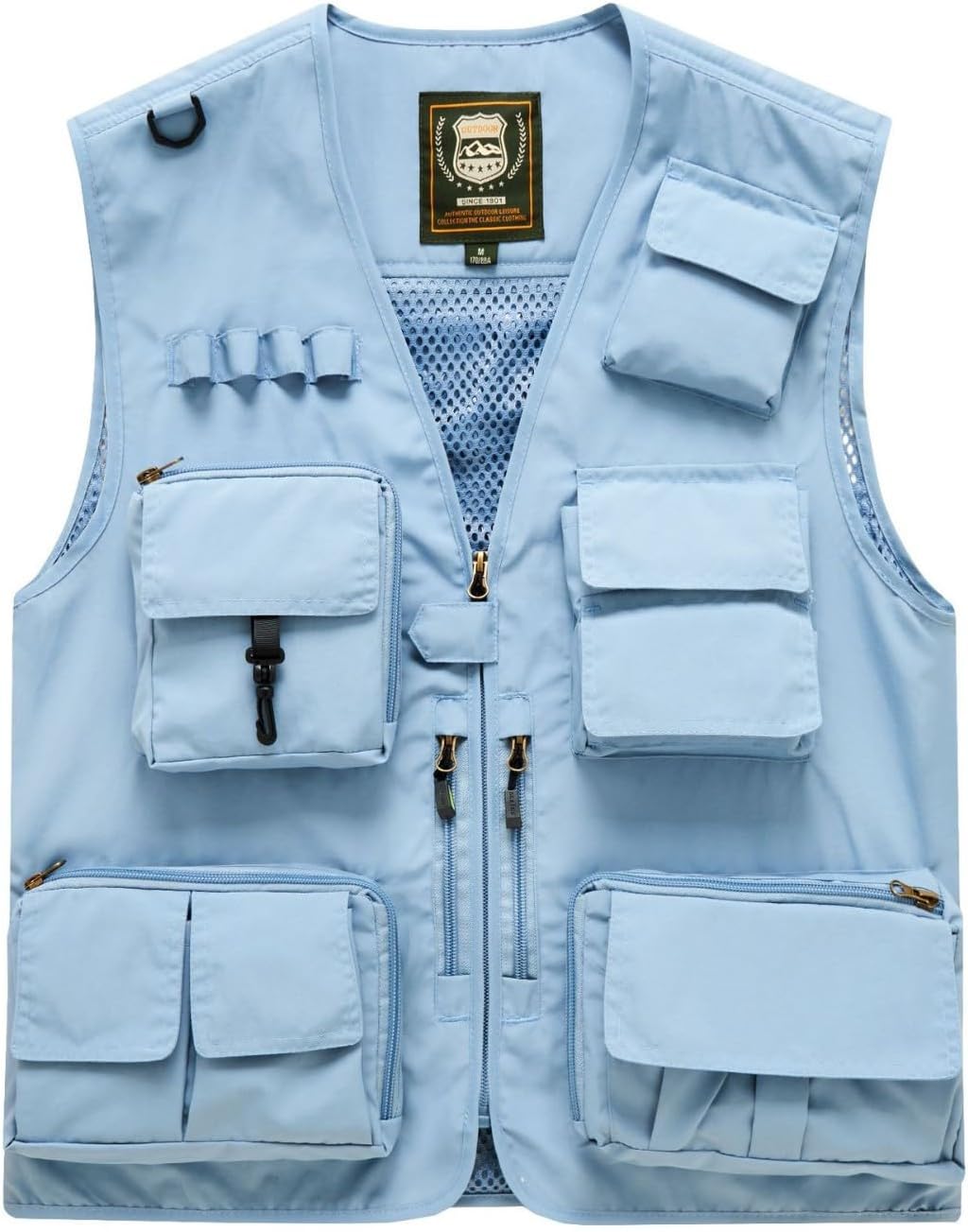 Hbufnha Outdoor Fishing Hunting Vest Multi Pockets Work Cargo Jacket