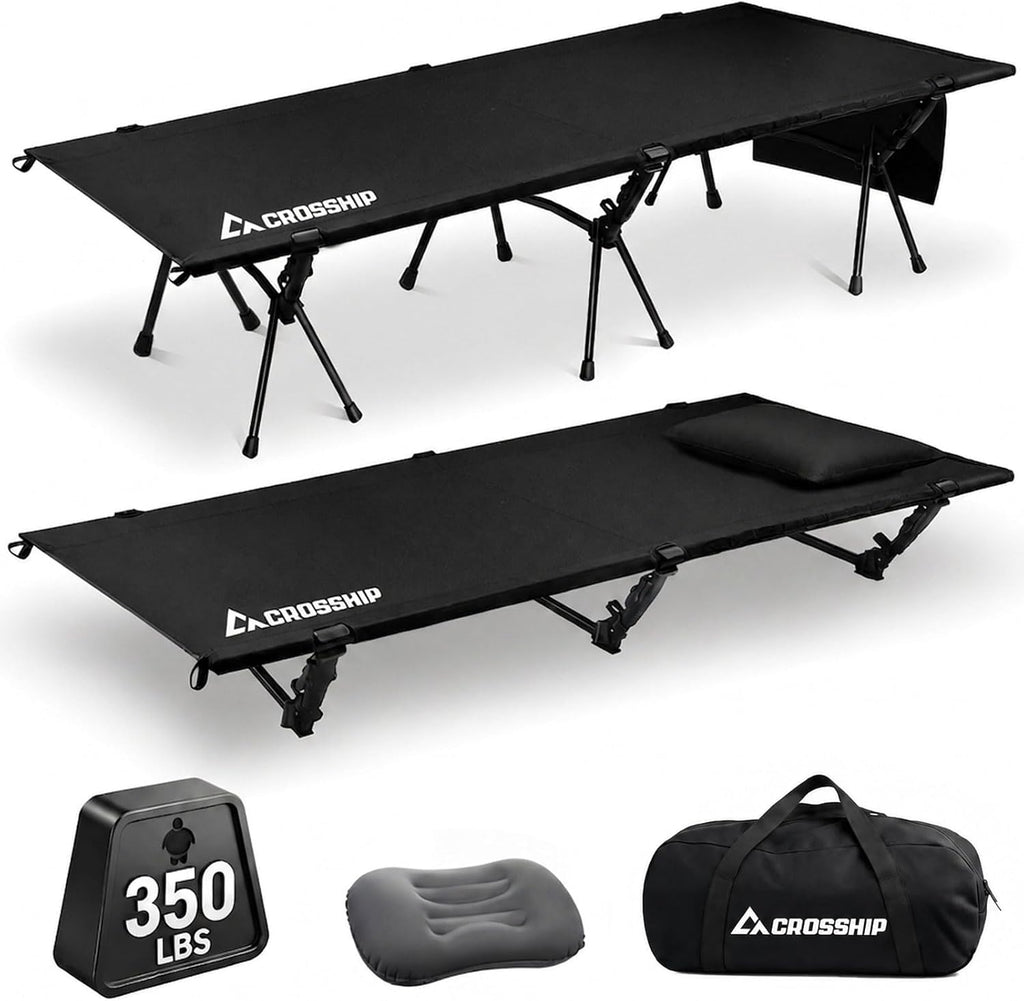 Portable Camping Cot for Adults, Heavy-Duty Folding Cot Bed