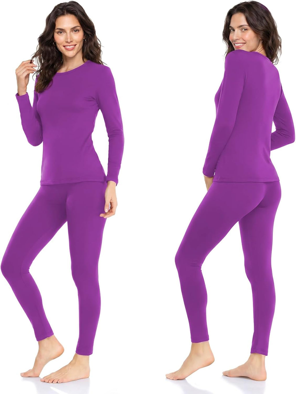 Thermal Underwear for Women Long Johns Set Fleece Lined Winter Cold Weather