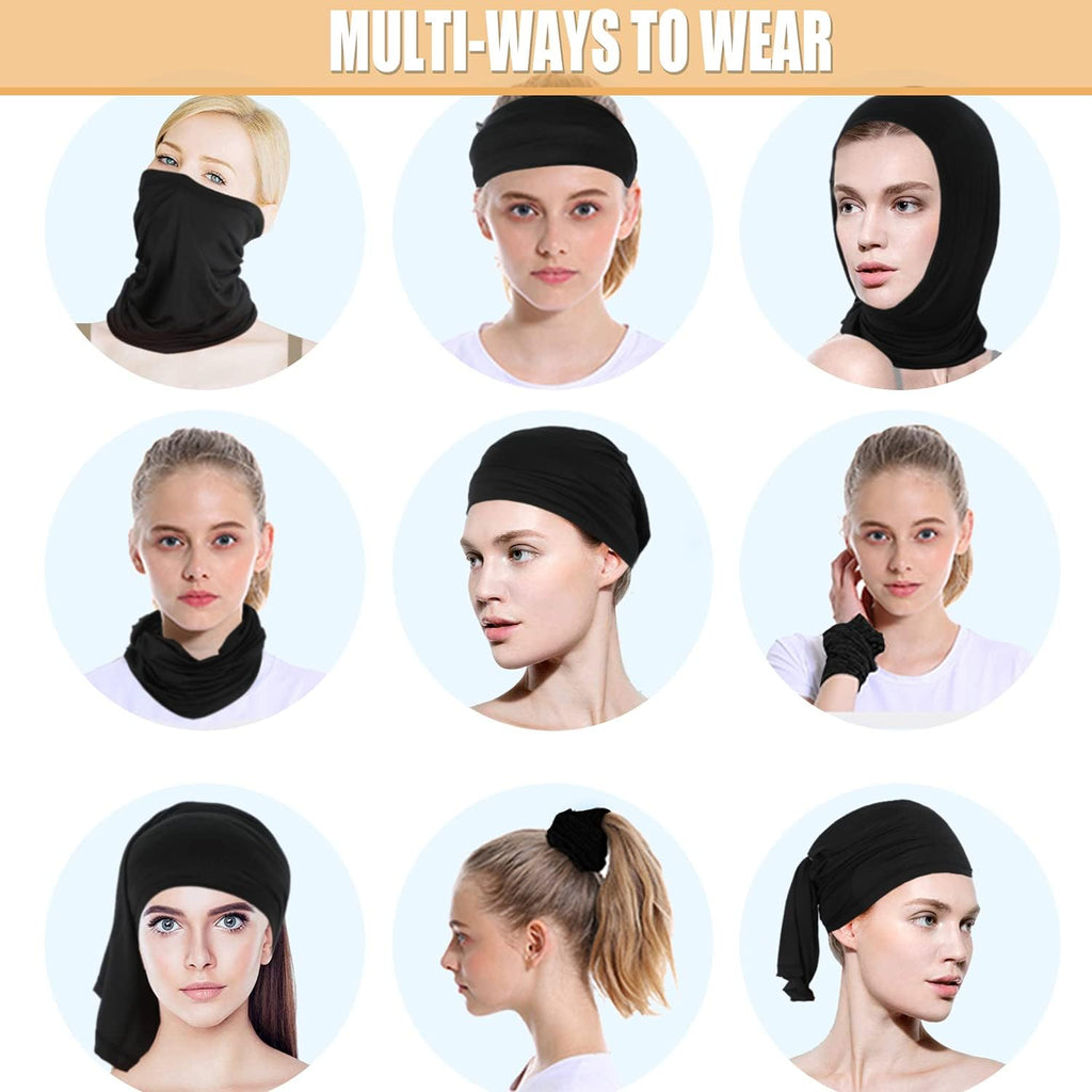 Neck Gaiter Face Mask: 6 Pack Cooling UV Sun Protection Bandana