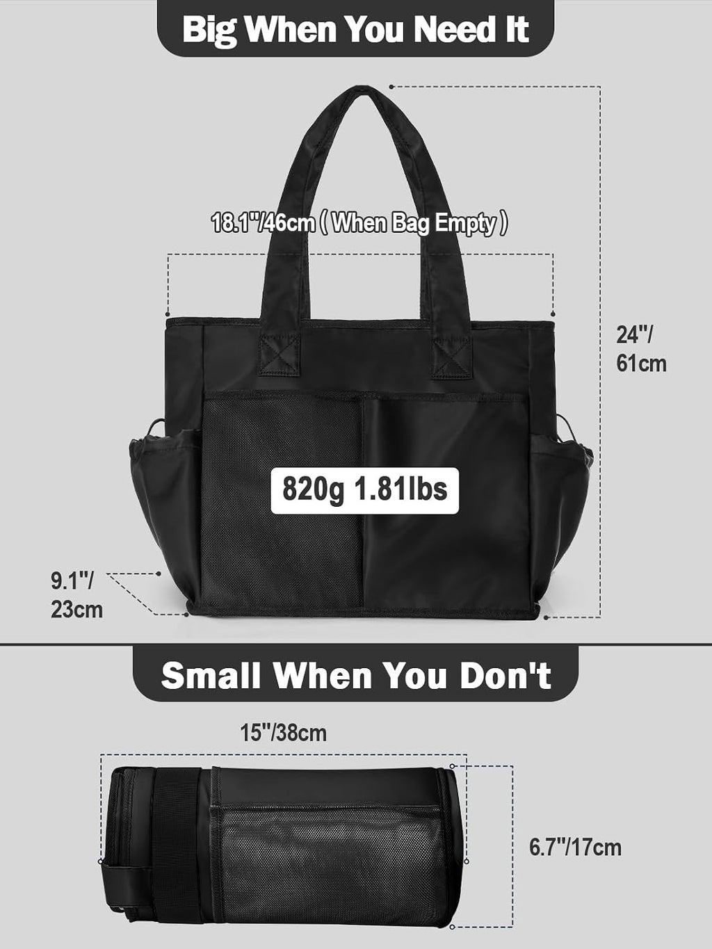 Odoland 2-in-1 Beach Cooler Bag-24 Can + 13L Dry Storage 12H Insulated