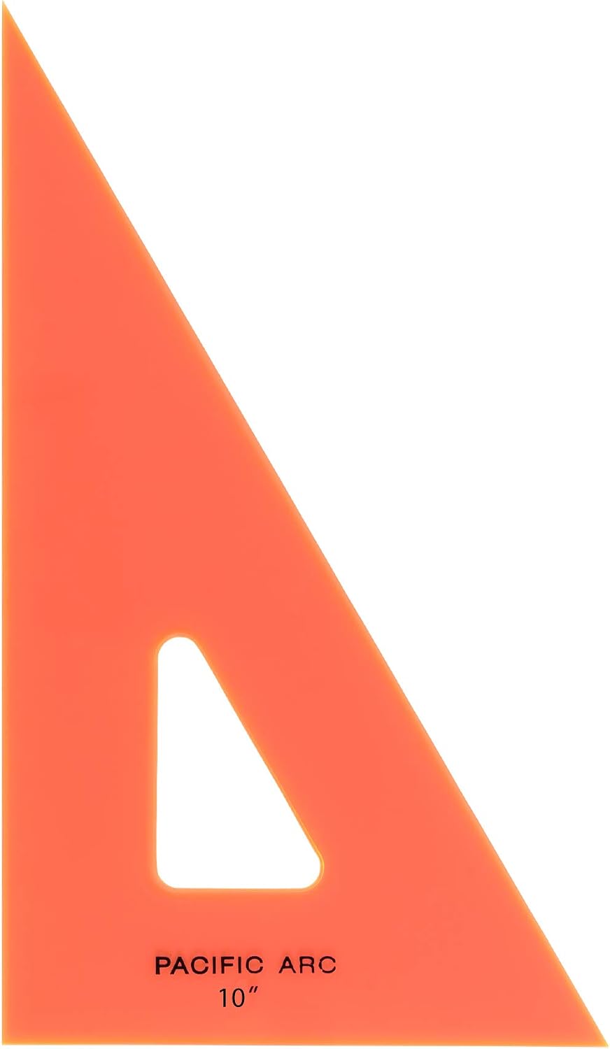 Pacific Arc Drafting Triangle, 18-inch, 30/60/90 Degrees, Fluorescent Orange