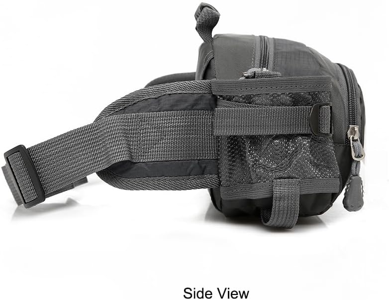 Entchin Water-Resistant Fanny Pack, 4-Zipper Belt Bag