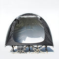 1 Person Solo Cot Tent (Bed Not Included), 210D Silver Fabric, Waterproof, Compact Portable Camping Shelter