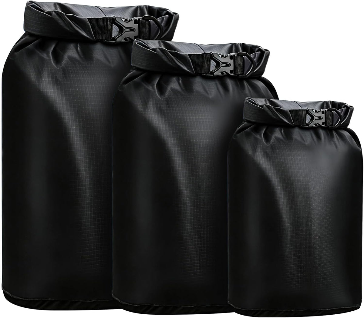 Dry Bag Waterproof 3 Pack Lightweight Outdoor Dry Sack, 6L&10L&20L, Black