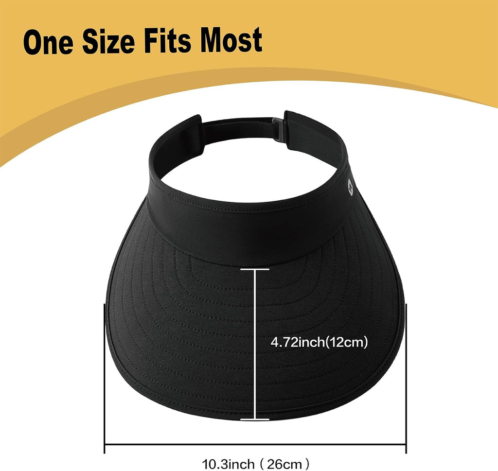 WANDER Sun Visor Hat Wide Brim Packable Large Beach Cap for Women