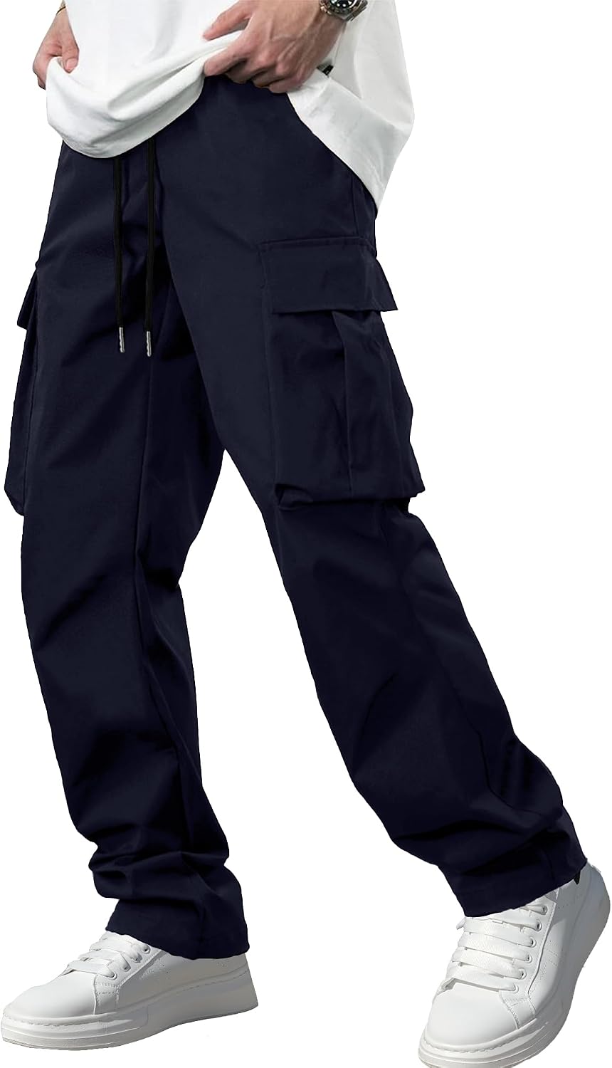 Comdecevis Men's Casual Cargo Pants Tactical Work Pants with Pockets