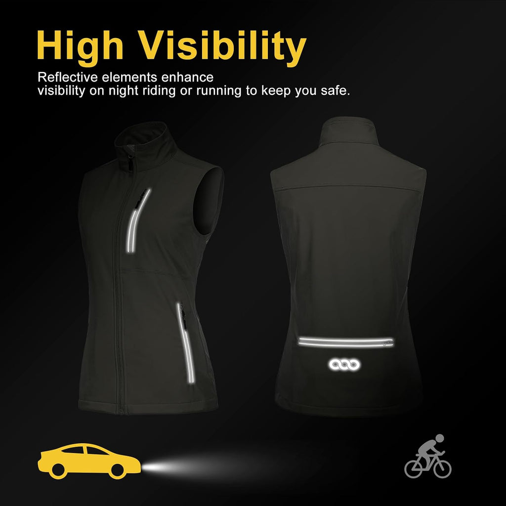 33,000ft Women's Lightweight Running Vest with 6 Pockets for Travel Golf