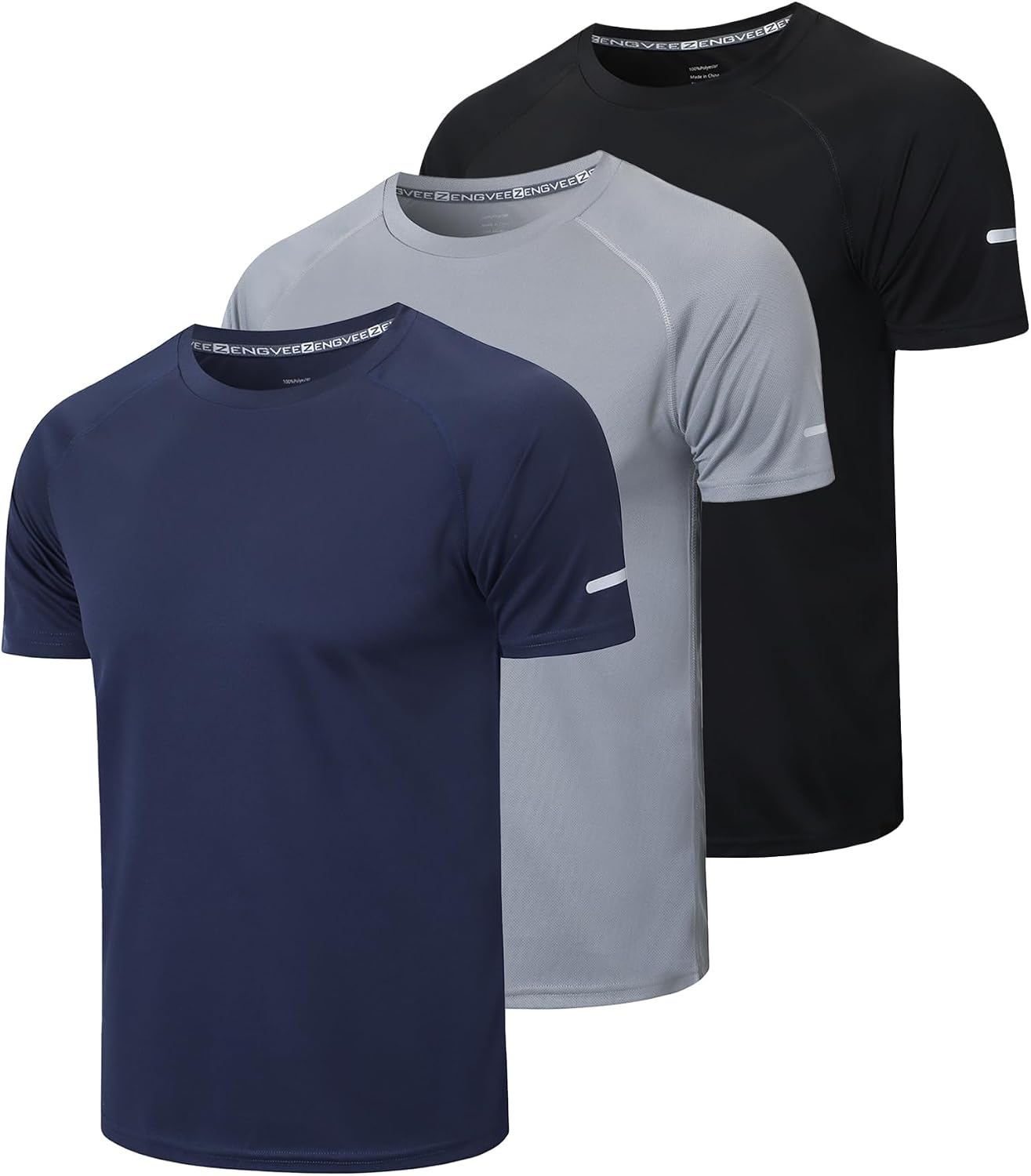 frueo Men's 1/3 Pack Workout Shirts Quick Dry Mesh Athletic T-Shirts