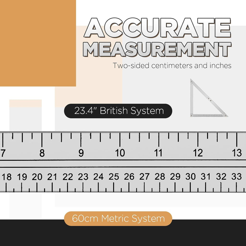 Relaxweex 24 Inch Folding Triangle Ruler Aluminum Framing Square