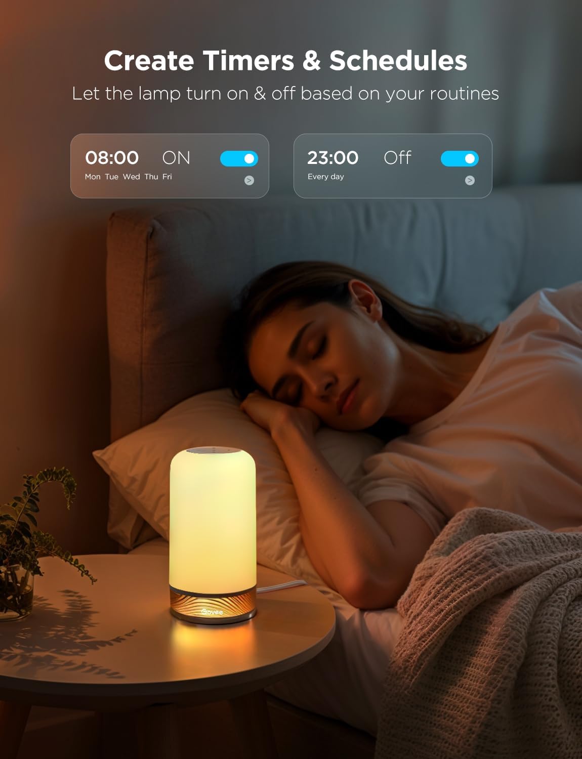 Govee RGBIC Smart Table Lamp 2, Touch Bedside Small Table Lamp (Corded)