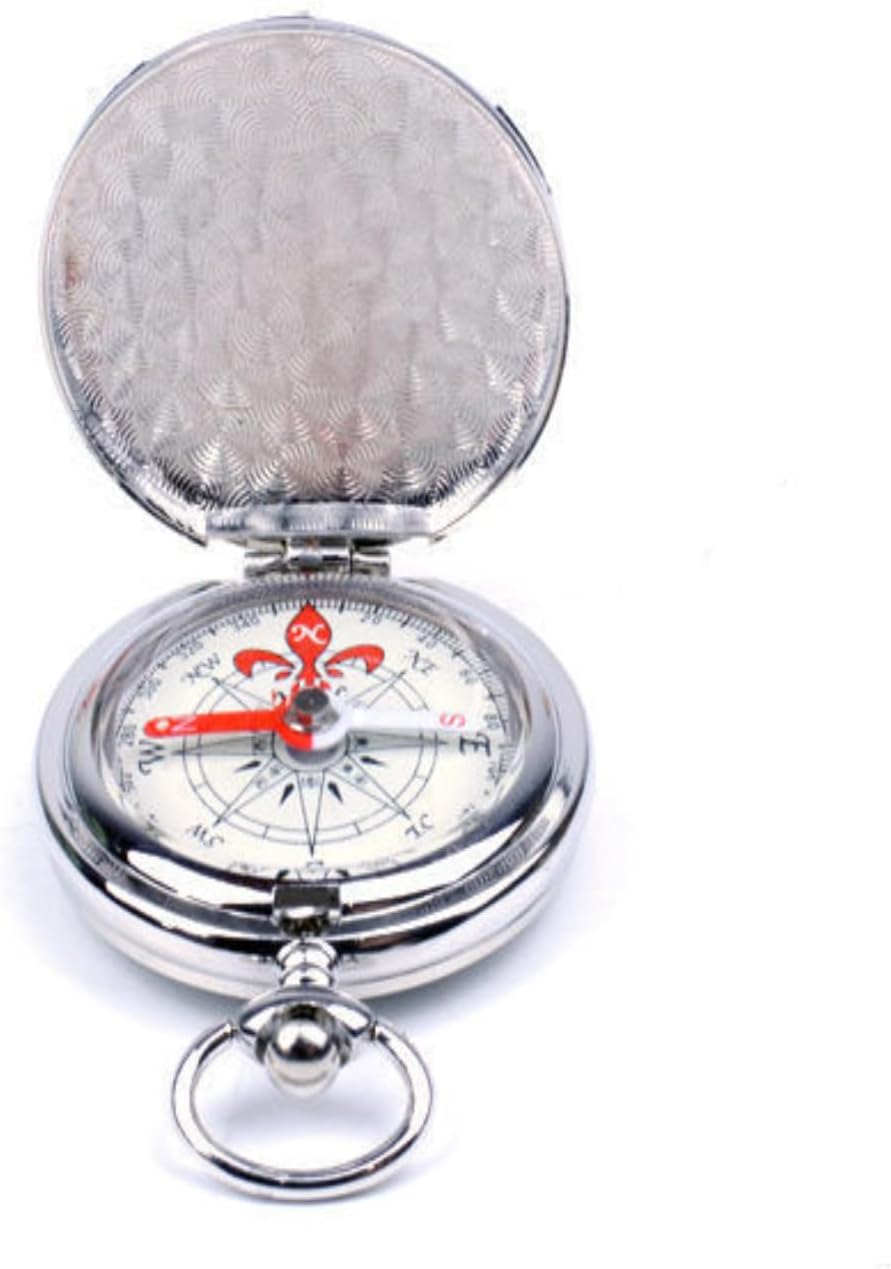 Survival Compass, Waterproof Pocket Compass Hiking Outdoor Camping Motoring Boating Backpacking Survival for Kids Gifts Boys Girls Memory Present