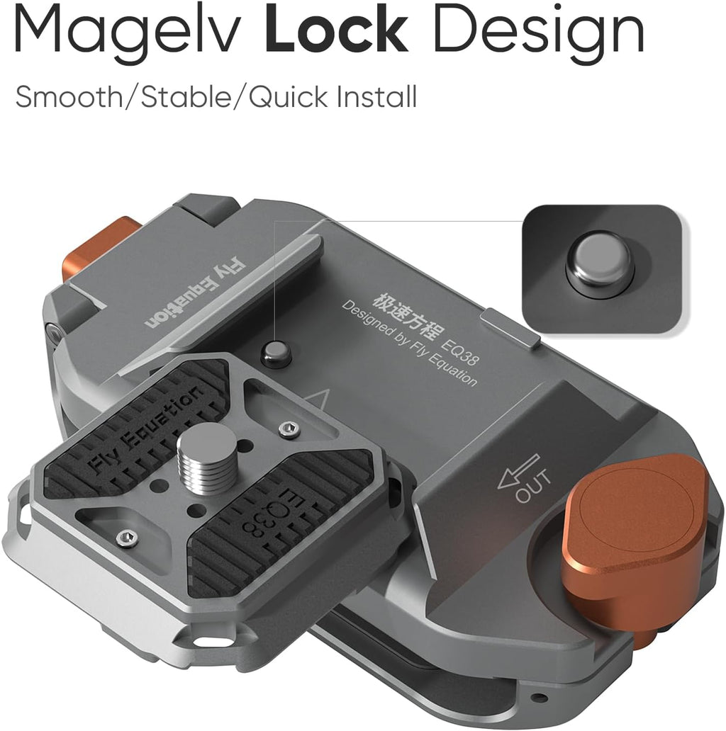 Camera Backpack Clip, Quick Release Kit for Backpack Anti-Loose and Anti-Deflection Suitable for Nomal Cameras and Heavy Cameras