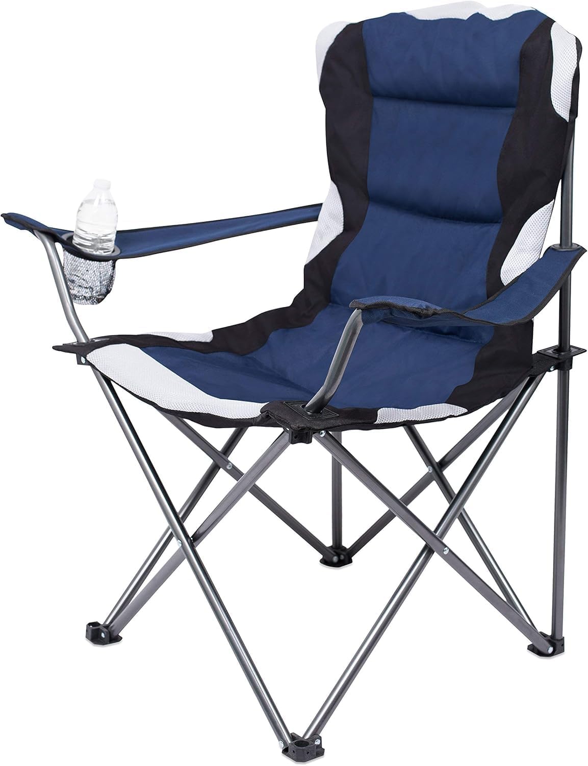 Internet's Best Padded Camping Folding Chair | Outdoor | Green | Sports | Cup Holder | Comfortable | Carry Bag | Beach | Quad