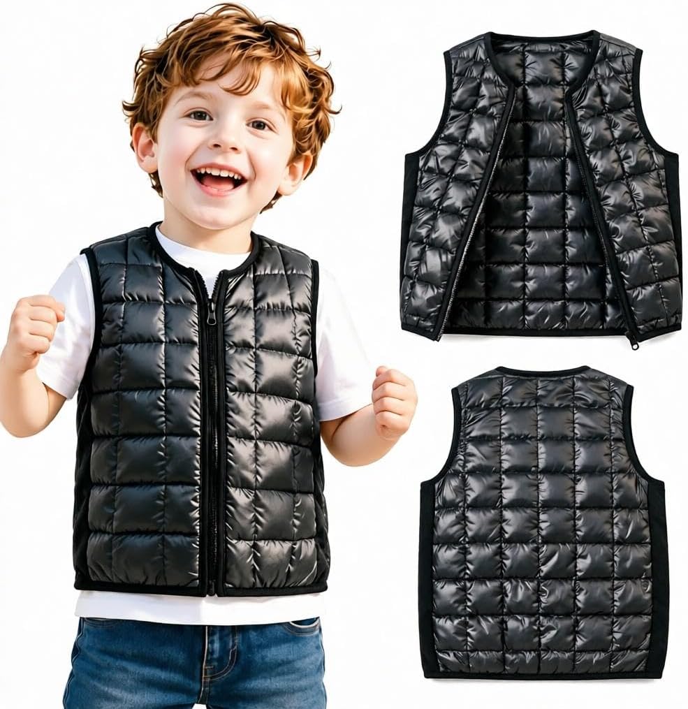 Weighted Vest for Kids，Sensory Calming Support for Children with 2lb, 3lb, 4lb Weights(Ages 2-13) ,Breathable & Washable for Active Play(Grey)