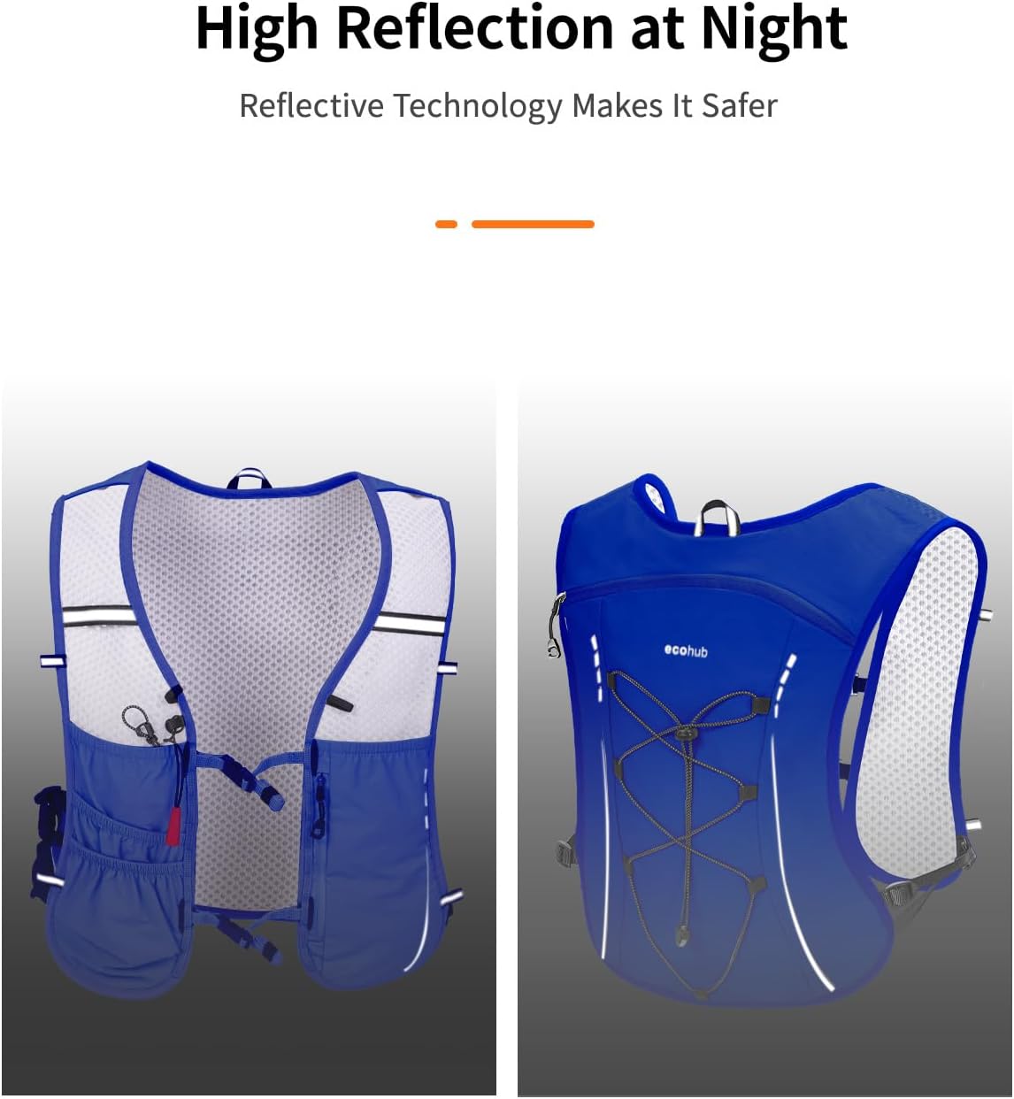ECOHUB Lightweight Hydration Vest Water Backpack with 2L Water Bladder
