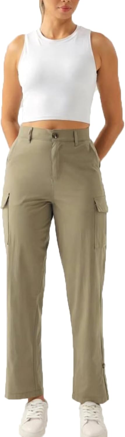 Women's Lightweight Hiking Work Cargo Pants with 5 Pockets Outdoor