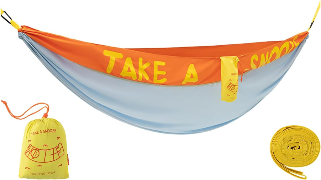 Morning Deer Double Portable Hammock with Tree Straps