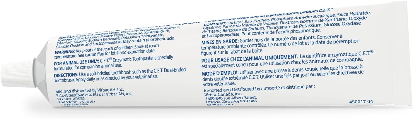 C.E.T. Enzymatic Toothpaste for Dogs and Cats, Poultry, 2.5oz