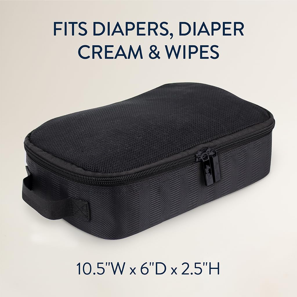 Itzy Ritzy Packing Cubes for Travel, Set of 3 Travel Organizers (Black)