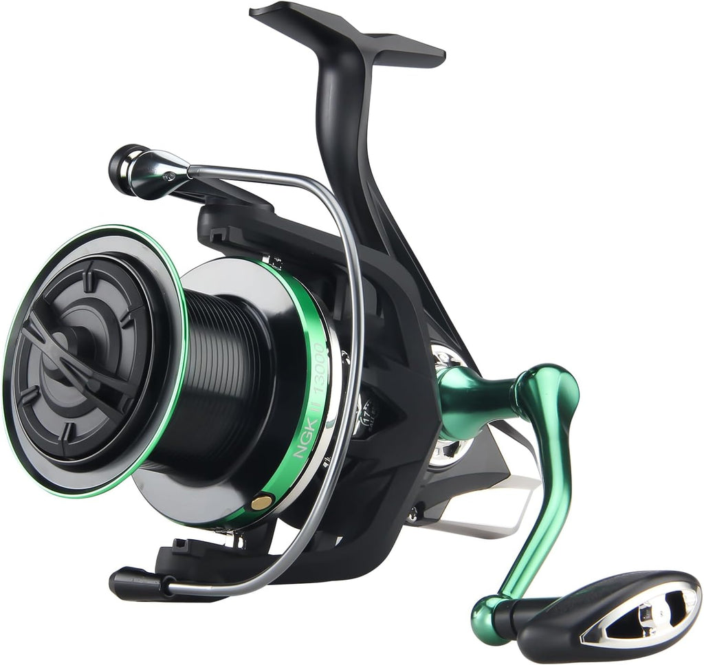 HAUT TON Spinning Reel, 6+1BB Metal Surf Fishing Reels, 55lbs Max Drag