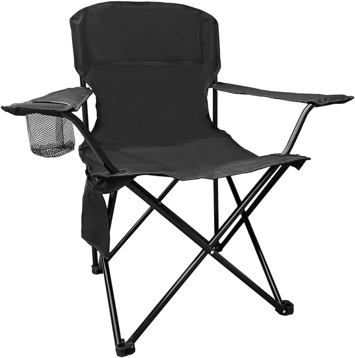 Folding Camping Chair with Cup Holder & Storage Bag, 225lbs Capacity, Large Anti-Sink Feet, Breathable PE Coated Fabric for Outdoor, Hiking, Beach, Fishing, Backpacking, 2PCS Cyan