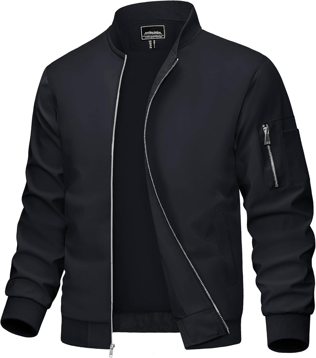 MAGCOMSEN Men's Bomber Jacket Lightweight Windbreaker Spring Fall Jacket