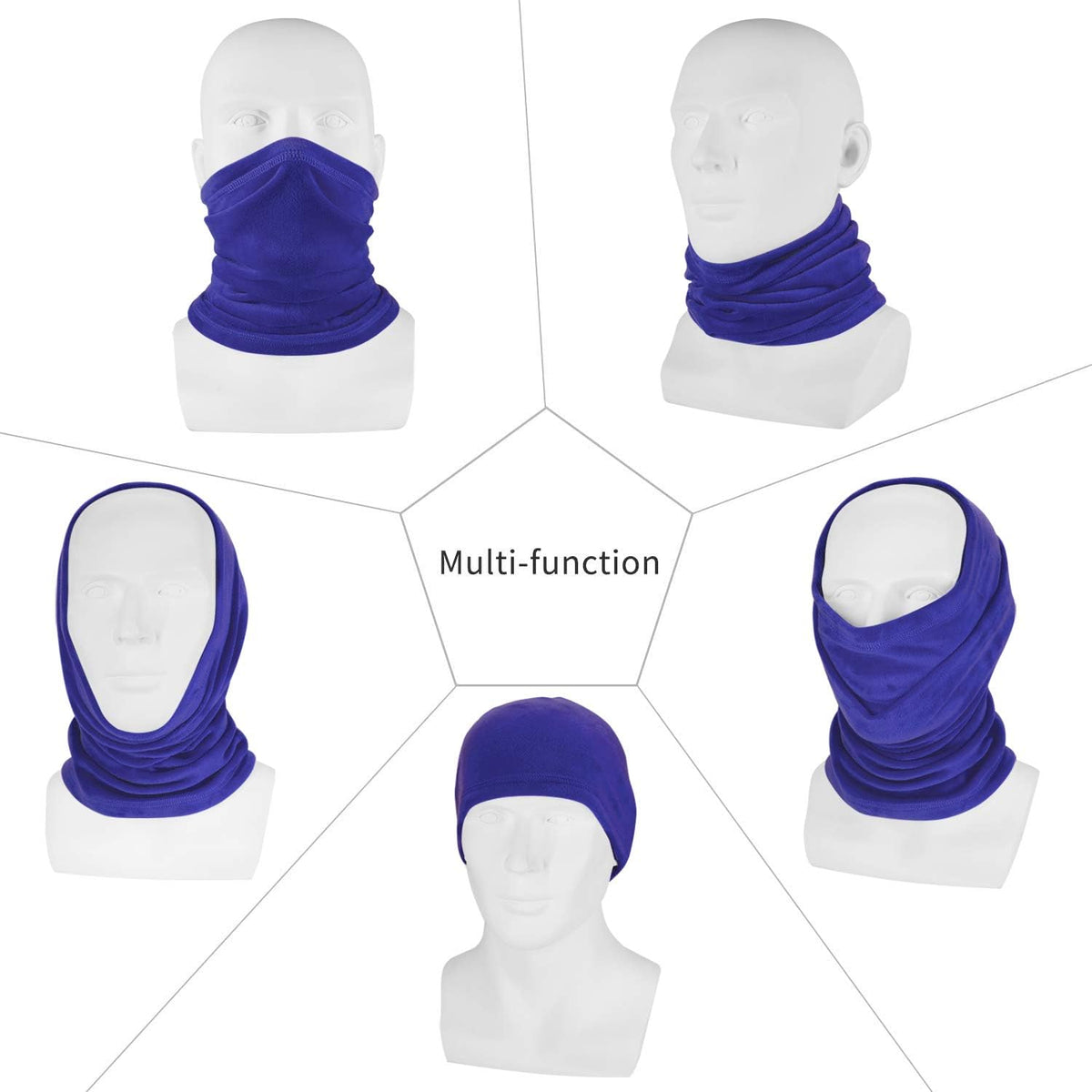 Fleece Neck Warmer Windproof Winter Neck Gaiter for Men Women