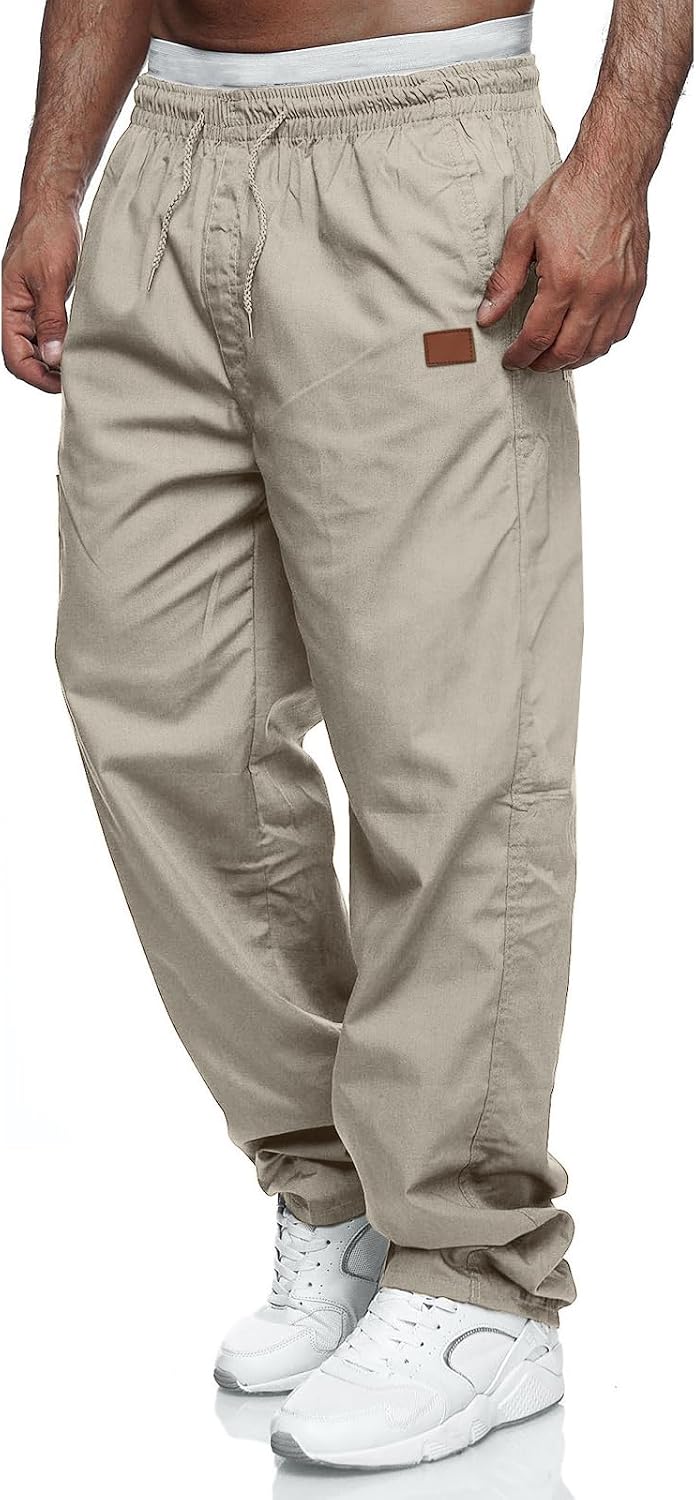 Rela Bota Mens Casual Jogger Pants Cargo Pants Drawstring Sweatpants