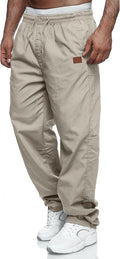 Rela Bota Mens Casual Jogger Pants Cargo Pants Drawstring Sweatpants