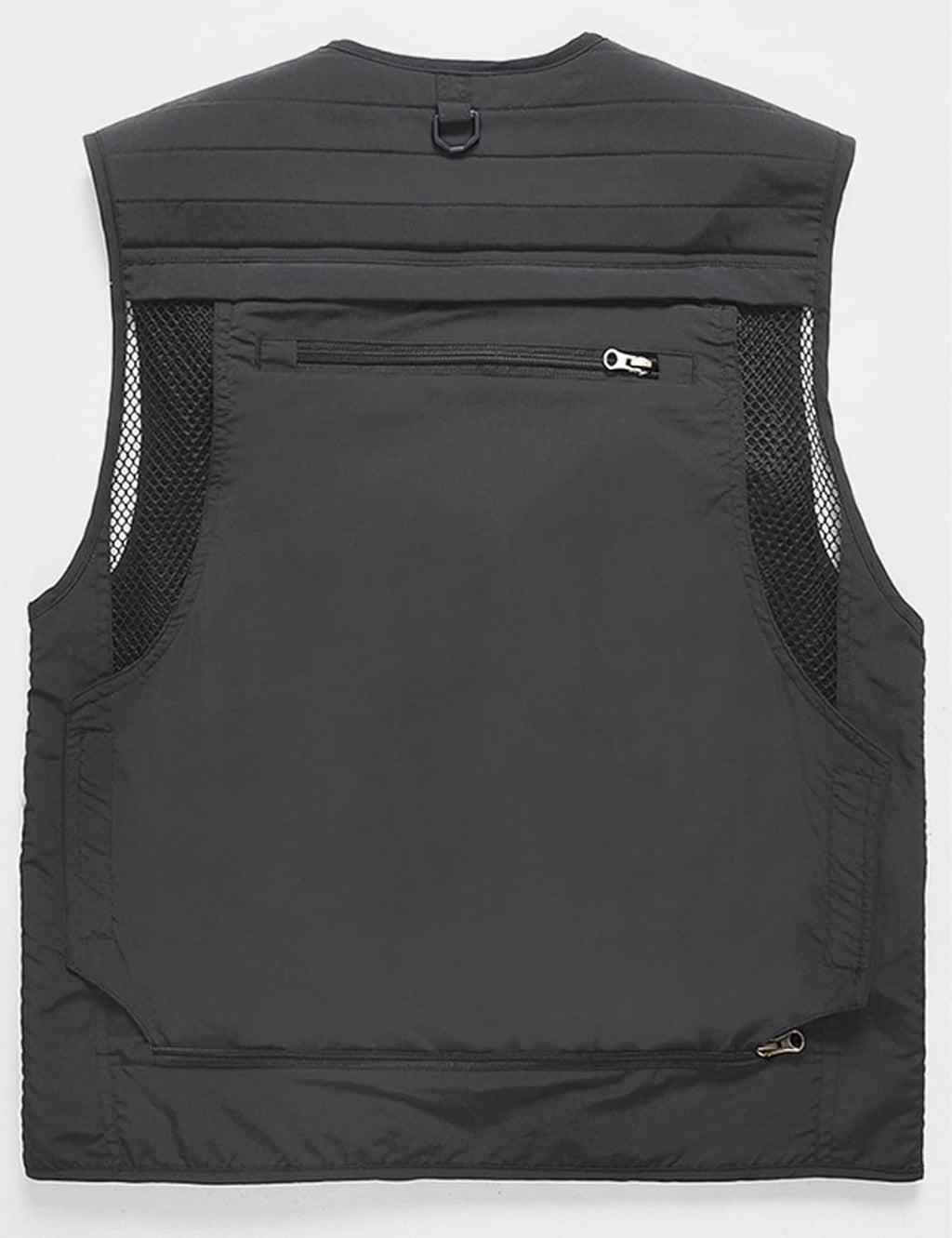 Flygo Men's Casual Lightweight Outdoor Fishing Work Safari Travel Photo Cargo Vest Jacket Multi Pockets