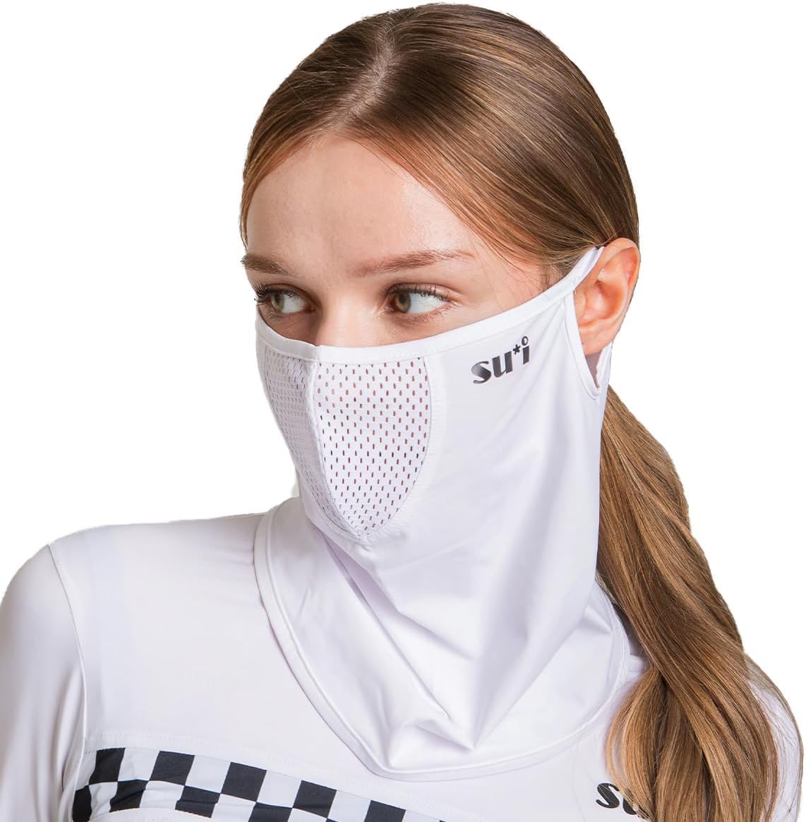 KOREA (Type E) UV Sun Protection Half Face Mask - For Golf, Hiking, Running, Cycling & Outdoor Sports