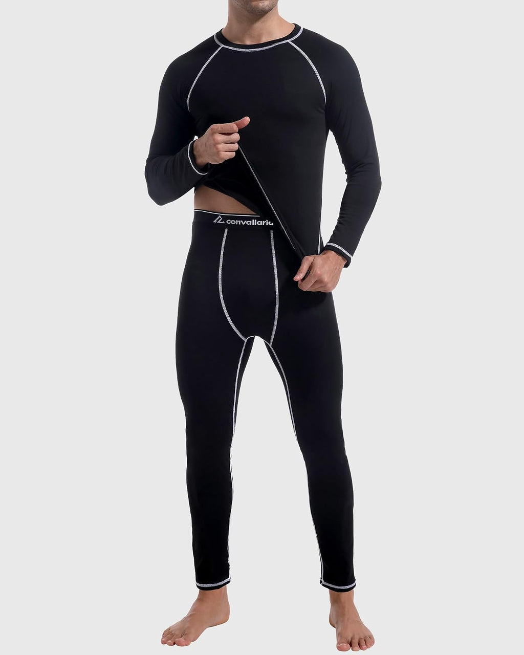 Mens Thermal Underwear Long Johns Sets Cold Weather Base Layer Shirts