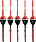 THKFISH Balsa Wood Spring Bobbers with Oval Slip Bobbers, Fishing Floats
