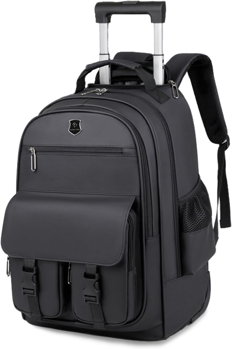 FANDARE Rolling Laptop Backpack Convertible Luggage Backpack with Wheels Travel Daypacks Multi-Functional Carry-On for Business Trip Men Lifestyle Outdoor Urban Waterproof PU Film Backpacks Blue