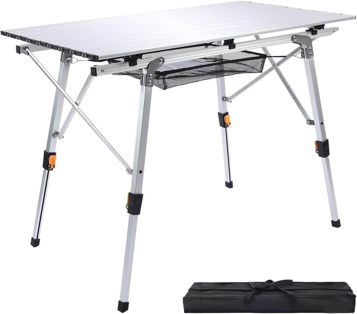 JOUYEK Folding Outdoor Camping Table, Lightweight Aluminum Camp Table
