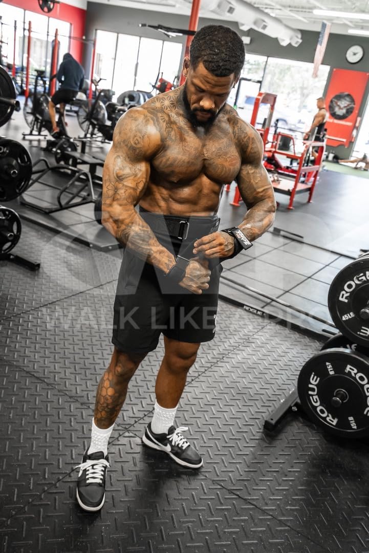 Schiek Sports Model 1907 Platinum Edition Ultimate Grips - 3 in 1 Weight Lifting Straps Wrist Wraps and Grip Pads