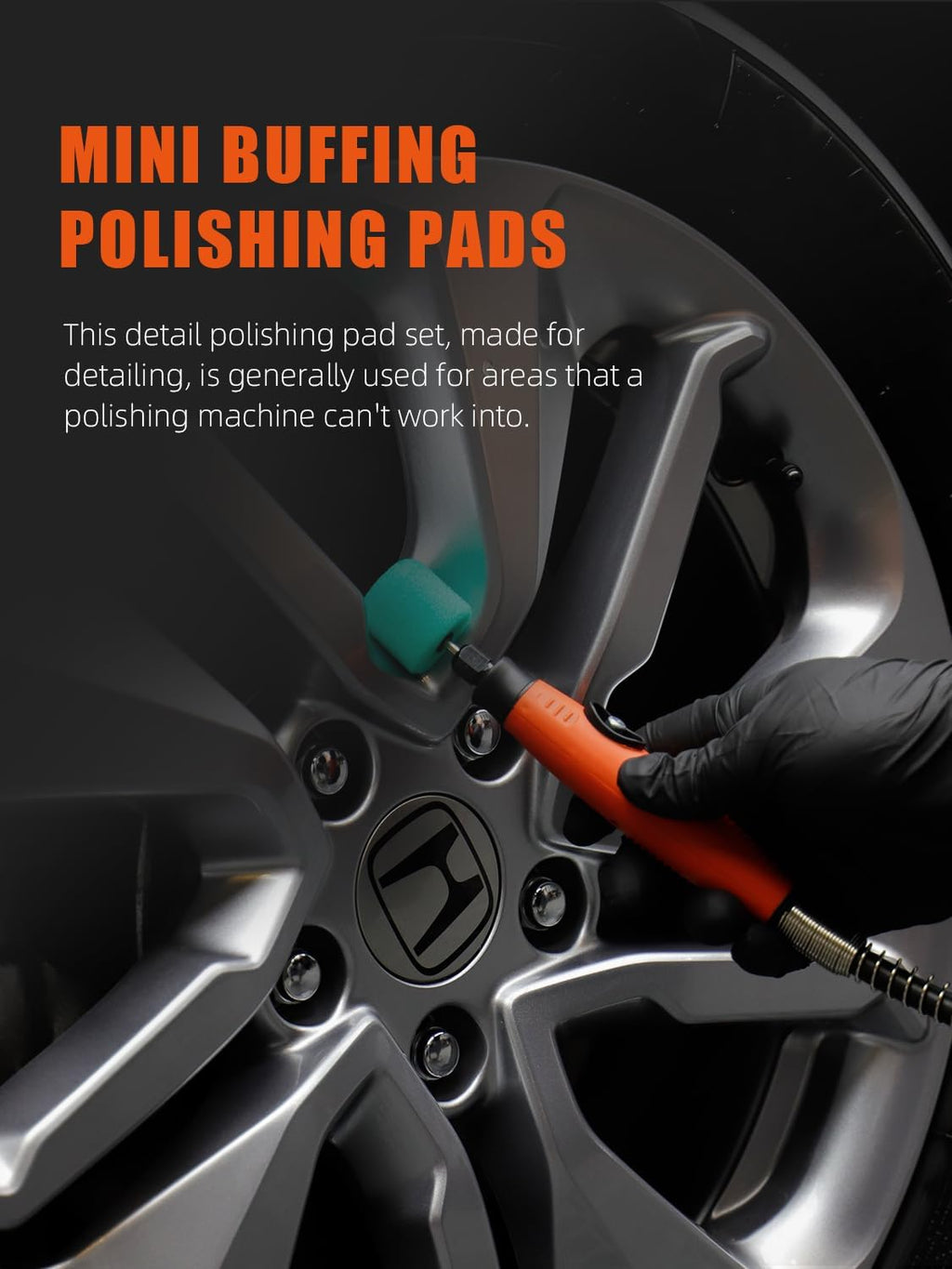 Mini Buffing Polishing Pads, 30Pcs Mini Detail Polisher Pads Use On Rotary Tools, Cordless Electric Drill, Polisher Tool for Tight Area Detailing Polishing, for SPTA Polisher -SP-DP030USA