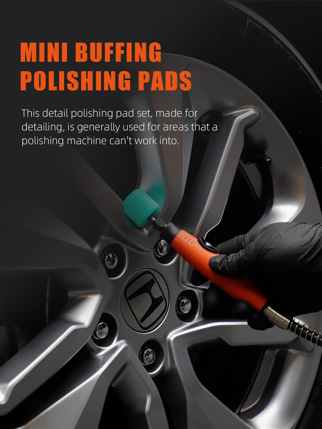 Mini Buffing Polishing Pads, 30Pcs Mini Detail Polisher Pads Use On Rotary Tools, Cordless Electric Drill, Polisher Tool for Tight Area Detailing Polishing, for SPTA Polisher -SP-DP030USA