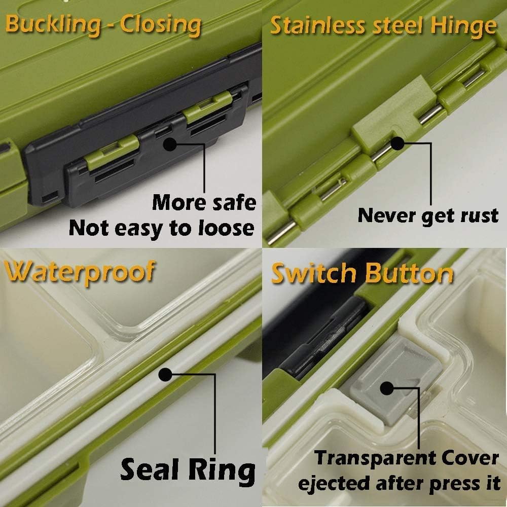 Fishing Lure Boxes, Waterproof Portable Tackle Box Organizer With Storing Tackle Set Plastic Storage - Mini Utility Lures Fishing Box, Small Organizer Box