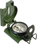 US Military Style Phosphorescent Waterproof Lensatic Compass Accurate Hand Held Compasses with Pouch for Hiking Camping Navigation Survival Backpacking Orienteering