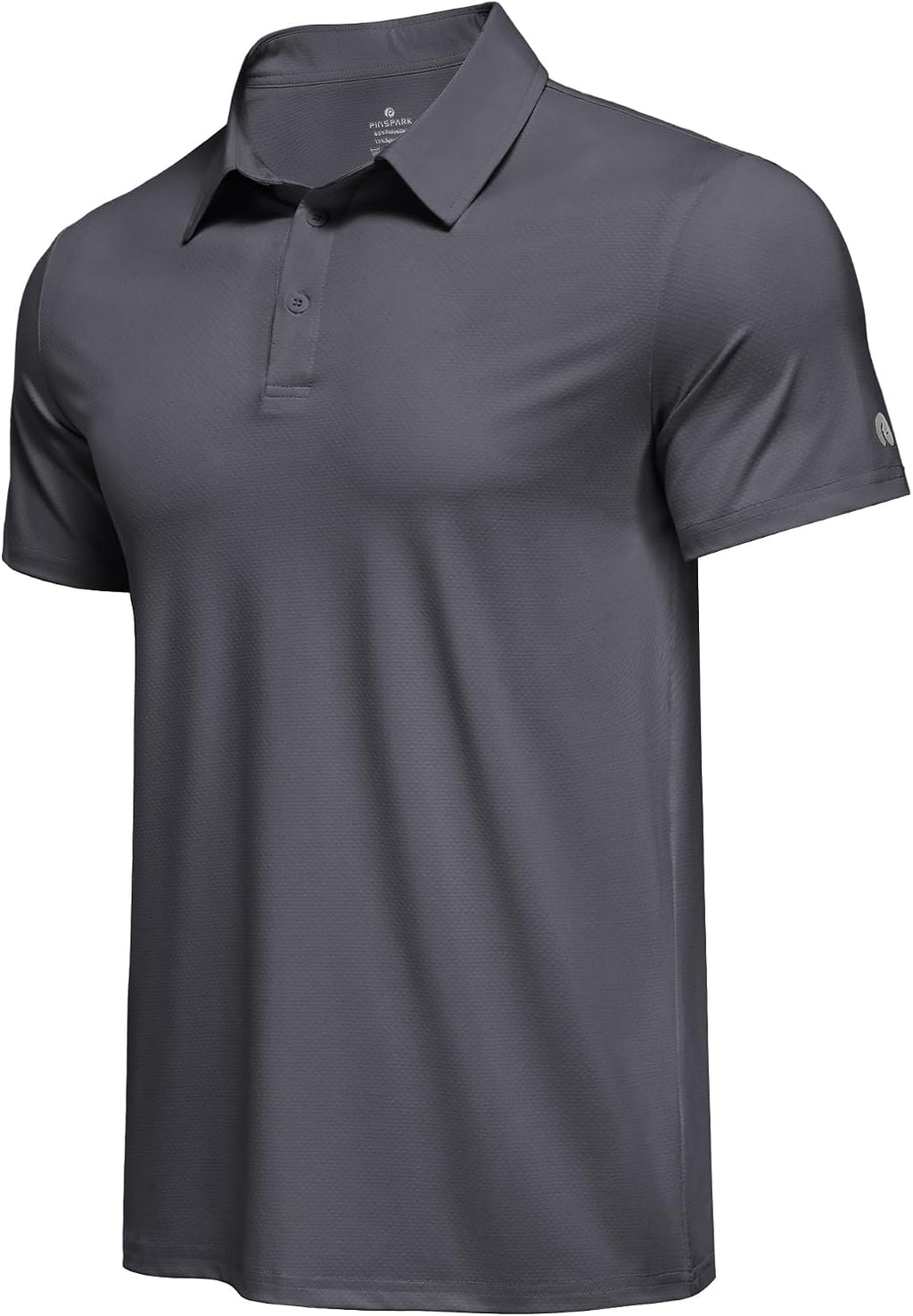 PINSPARK Men's Golf Polo Shirts UPF 50+ Moisture Wicking Collared Shirts