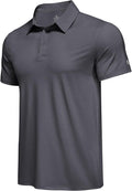 PINSPARK Men's Golf Polo Shirts UPF 50+ Moisture Wicking Collared Shirts