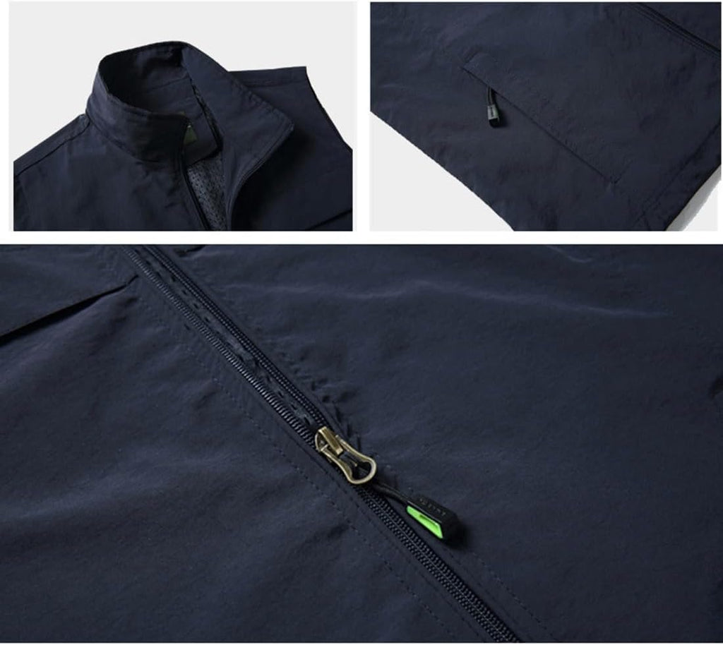Men's Fishing Vest Utility Casual Lightweight Outdoor Vest Work Fish Photo Travel Sleeveless Jackets Vest