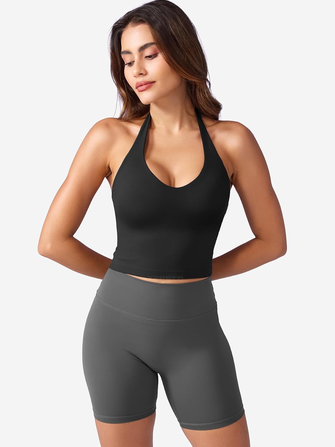 YEOREO CoreFlex Women's Halter Crop Tank Top