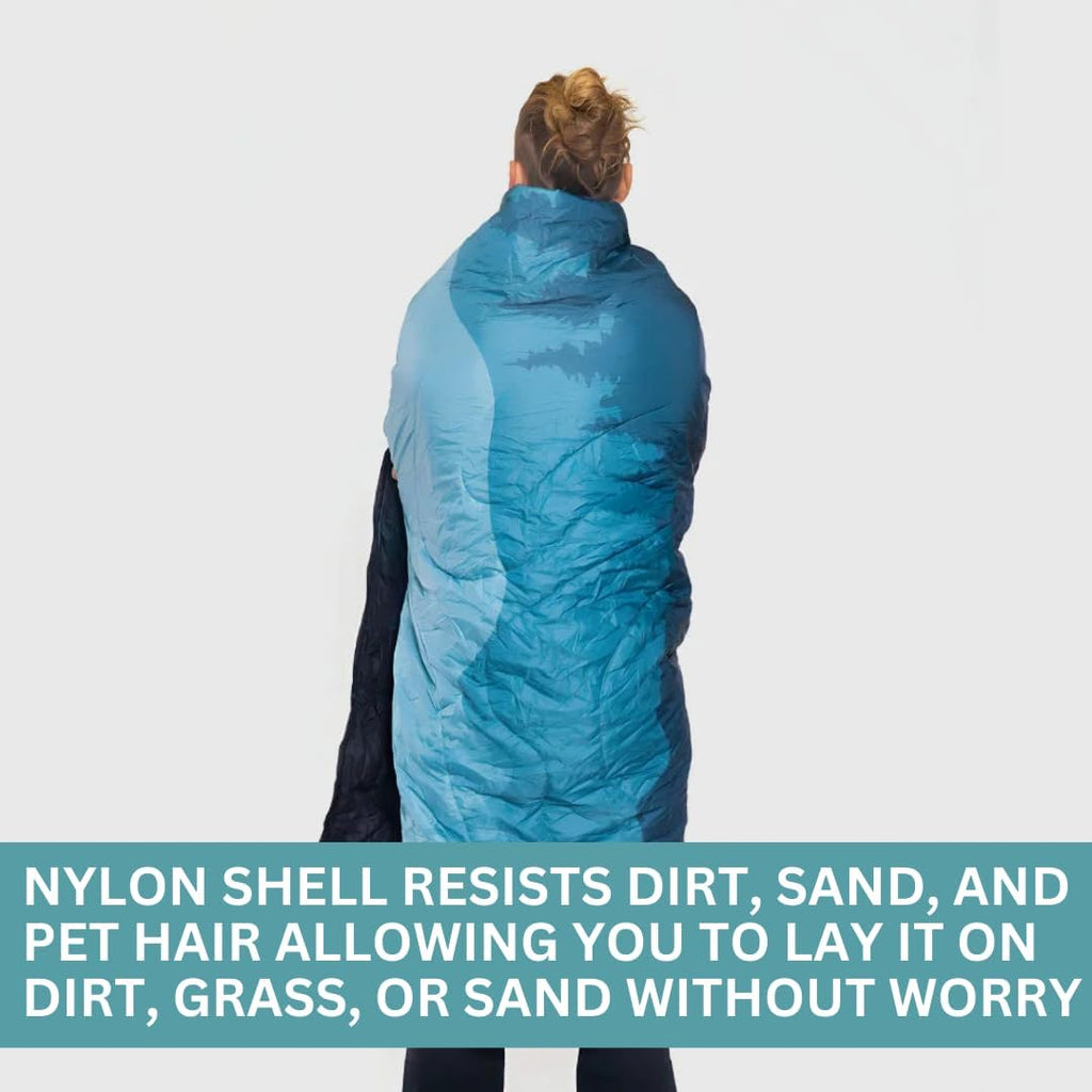 Thermal Blanket - Lightweight, Packable, Puffy, Waterproof and Packable Camping Blanket for Travel, Beach, Hammock, and Outdoor Use